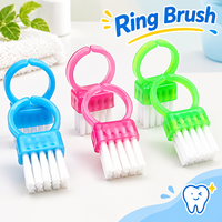 1PC Brosse de nettoyage pour nail art, mini-brosse à doigts en plastique à poils durs, outil multifonctionnel pour le nettoyage des perles de nail art et des claviers