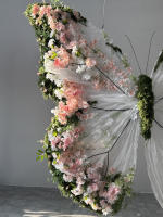 Bunga Organza Buatan Tangan Besar, Bunga Kupu-kupu Raksasa untuk Dekorasi Latar Belakang Pernikahan, Indoor & Outdoor