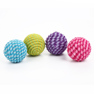 Eco-Friendly Stocked Small Pet Toys 4.6cm Wool <b>Balls</b> for Cats Made of Cotton Daily Use Animation Cartoon Styles - Product Image 1