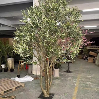 Arbre d'olivier artificiel géant pour décoration intérieure, plantes en soie, arbre luxueux, tronc naturel, grands oliviers anciens