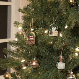 Mini Brown Resin Squirrel Raccoon <strong>Snow</strong> <strong>Globe</strong> Polyresin Hanging Christmas Ornament - Product Image 6