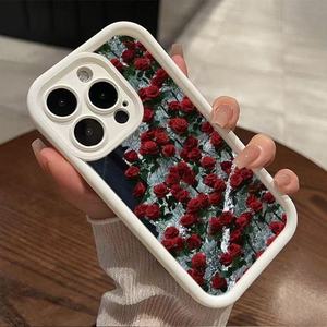 Custodia per cellulare in Silicone con fiori di Rose rosse antiurto <span class=keywords><strong>Cover</strong></span> morbida per <span class=keywords><strong>iPhone</strong></span> 17 16 15 14 13 <span class=keywords><strong>11</strong></span> Max Plus XS Max 7 Plus - Product Image 6