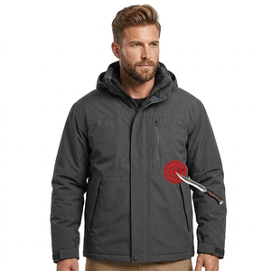 Veste coupe-vent dissimulée anti-couteau prête à l'emploi, résistante aux coupures et aux perforations, protection corporelle détachable - Product Image 1