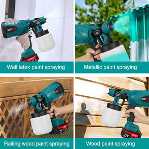Taşınabilir akülü plastik püskürtme tabancası Mini ev boya güçlü boya tabancası endüstriyel lityum pil güç piller/şarj - Product Image 2