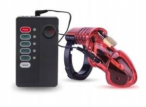 <span class=keywords><strong>CB6000S</strong></span> Cage de chasteté électrique pour homme avec électrochoc, manchon pénien et anneau pénien, jouets à thème - Product Image 6