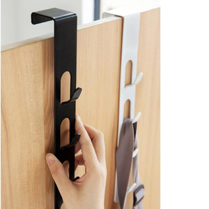 Gancho para Puerta <span class=keywords><strong>de</strong></span> <span class=keywords><strong>Entrada</strong></span> para Colgar Mochilas, Chaquetas, Batas, Bolsos, Ganchos Negros para Puerta <span class=keywords><strong>de</strong></span> Baño, Ganchos <span class=keywords><strong>de</strong></span> Hierro para Toallas - Product Image 2