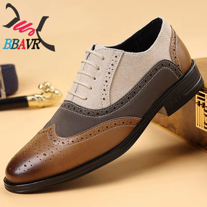Zapatos Formales de Hombre con Cordones, Diseño Brogue a Rayas, Transpirables, de PU, para Otoño, Estilo Casual de Negocios, Talla Grande - Product Image 3