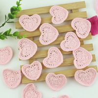 2 pouces mini coloré crochet coeur fait main motif crochet applique vêtement accessoires décoration pour enfant vêtements