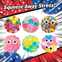 Nouveau Jouet de Décompression Fidget, Jouets Sensoriels Taba Squishy, Balle Anti-Stress Silencieuse, Cadeaux, Jouets à Presser en Cristal, Balle Sonore Faite à la Main
