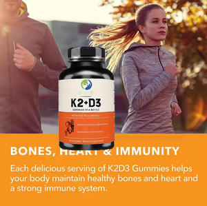 Ausreson OEM Integratore di Vitamina D3 e K2 MK7 Magnesio Omega 3 Olio Supporto 10000 5000UI Capsule di Vitamina D3 K2 Biologica - Product Image 3