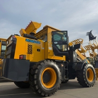 Chargeuse sur pneus robuste à moteur diesel avec boîte de vitesses PLC 75KW, garantie 1 an, entretien facile pour la construction en carrière