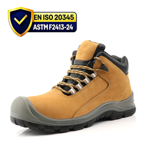 Chaussures de sécurité de chantier antidérapantes <span class=keywords><strong>en</strong></span> cuir respirant avec embout <span class=keywords><strong>en</strong></span> acier, fabricant chinois <span class=keywords><strong>EN</strong></span> ISO 20345 - Product Image 1