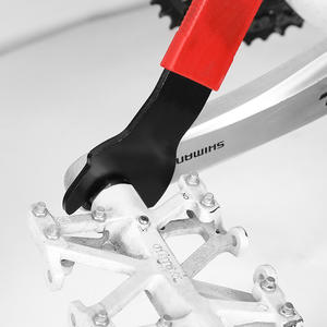Outil de démontage de pédale de vélo Shimano, clé en acier 15 16 17mm, poignée rouge, outil de réparation multifonction pour le cyclisme - Product Image 5