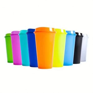 Gobelet à café réutilisable en plastique blanc sans BPA en matériau PP avec couvercle, compatible lave-vaisselle, usage commercial, commandes en gros - Product Image 3