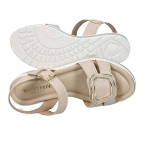 รองเท้าแตะส้นเตารีด Valleverde Donna สีเบจ ขนาดส้น 5 ซม. ไซส์ 39 - Product Image 6