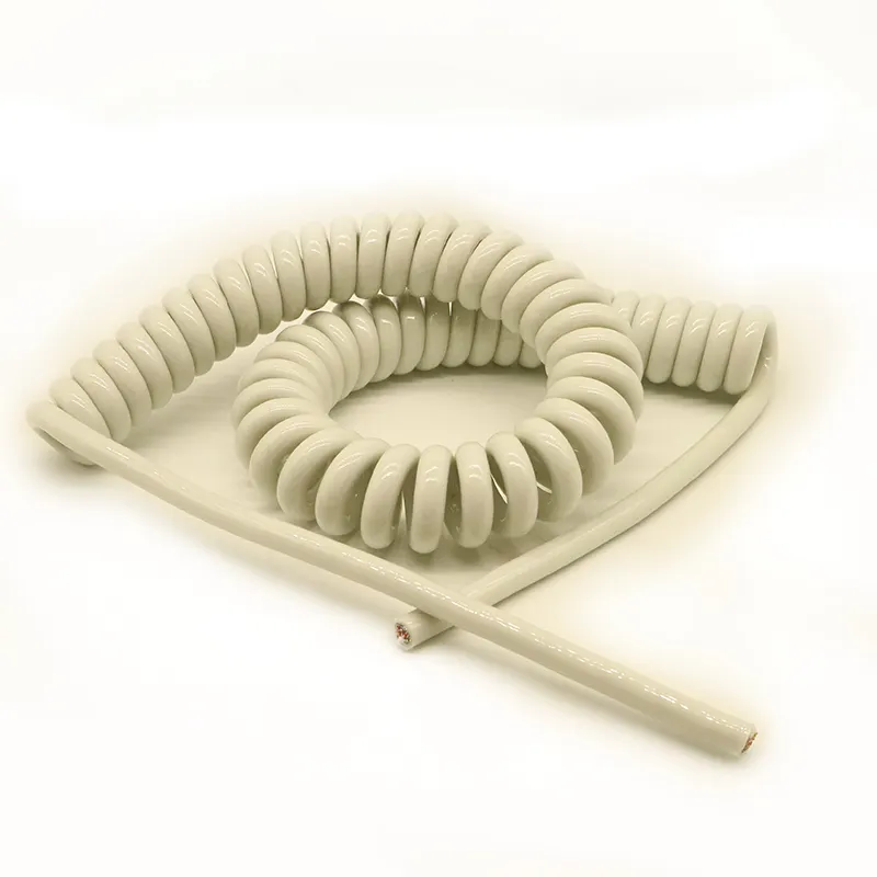 Custom PVC/TPU Jacket 6 Core Spring Wire Spiral Coiled Cable for Medical Technology