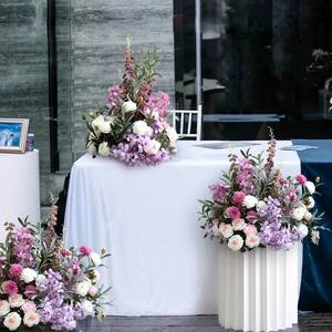 Professionnel Grand 70cm Violet Pièce Maîtresse De Mariage Boule De Fleur Vintage Artificielle Style Traditionnel pour La Décoration De Mariage - Product Image 3