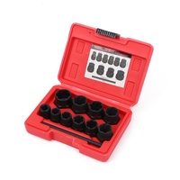 Kit de 10 extracteurs de écrous industriels à entraînement carré de 1/2 po en acier au carbone pour outils à percussion électriques OEM