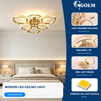 Plafonnier LED moderne 130W SMD2835 en fer PS tricolore CCT avec télécommande pour maison