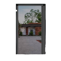 Mosquitera Moderna Desmontable con Marco de Aluminio, Puerta Corredera Plegable, Pantalla Antimosquitos, Puerta Interior Retráctil de Poliéster