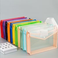 Bolsa de Documentos Transparente de Malla Bview Art, Organizador de Archivos A4/A5 con Cierre de Botón, Bolsa de Almacenamiento para Oficina y Escuela