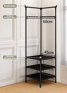 Estante colgante para armario, bastidores de Metal para ropa, colgador de ropa multifunción de pie, estante de almacenamiento, percheros de esquina para dormitorio - Product Image 2