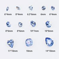 Haute Qualité Point Retour Verre Strass Lumière Saphir Couleur Fantaisie Pierres En Gros En Vrac Cristal Perles Bijoux Diy Accessoires