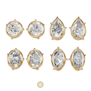 925 Sterling <b>Silver</b> 18K Gold Plated Solitaire Moissanite Stud <b>Earrings</b> Claw Setting Hip Hop Jewelry for Women and <b>Men</b> Fine Set - Product Image 1