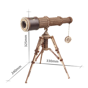 Jouets éducatifs Robotime <span class=keywords><strong>Rokr</strong></span> certifiés CPC, ST004, kit de modèle de télescope monoculaire à monter soi-même, puzzles en bois 3D pour adultes - Product Image 6