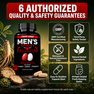 Capsules de vitalité quotidienne pour hommes en gros – Formule naturelle d'énergie et de résistance avec Tongkat Ali, Ginseng, Tribulus, Zinc, Magnésium, B6 - Product Image 5