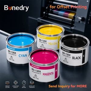 โรงงานบูนด์ดราย จำหน่ายโดยตรง หมึกพิมพ์ออฟเซ็ต UV 1 กก. สำหรับงานพิมพ์ CMYK สีสันสดใส คุณสมบัติสีที่ยอดเยี่ยม - Product Image 1