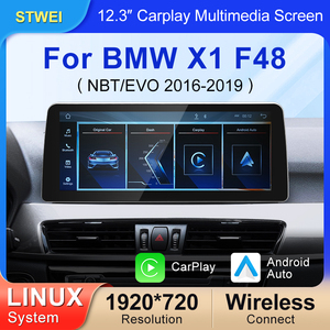 STWEI จอไร้สายขนาด 12.3 นิ้ว รองรับ AUTO CarPlay สำหรับ BMW X1 F48 EVO ปี 2016-2020 ระบบ Linux บลูทูธ DSP หน้าจอสัมผัส ความละเอียด 1920x720 ในตัว - Product Image 2