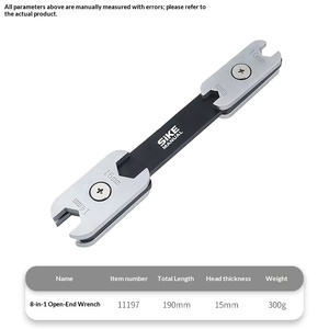 8-in-1 Double Head Wrench, Multi-size Box End & Open End Swivel Adjustable <b>Spanner</b> <b>Tool</b> - Product Image 1