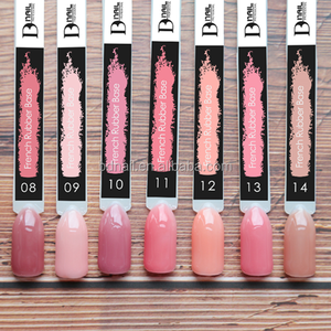 Base Gel Français en Gros Sans HEMA Résine Inodore Logo Personnalisé Marque Privée Très Bonne Couleur Nude Gel Polish Base Coat Caoutchouc - Product Image 5