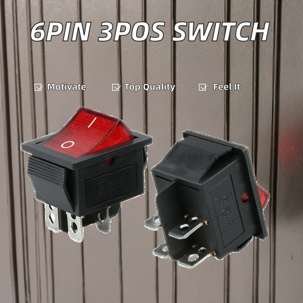 1pc RL5 T125/55 Black Button Switch with Waterproof Cover - 16A 125VAC 4-Pin