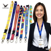 Correas Personalizadas para Tarjetas de Identificación con Diseño Jacquard, Sublimación, Gancho, Impresión, Resistentes al Agua, Material de Poliéster