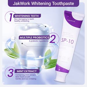 Pasta Dental Blanqueadora Probiótica con Sabor a Menta, Anti-Caries, Limpieza Profunda, Portátil, Orgánica, Sin Flúor, Suave, Disponible en EE. UU. - Product Image 2