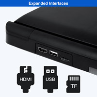 Monitor de Techo para Autobús con Pantalla IPS de 17.3 Pulgadas, Reproductor MP5, Entretenimiento, Entrada de Video USB y TF, Plegable