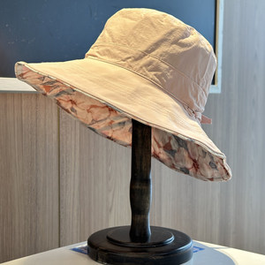 Chapeau de pêcheur pliable double face pour femme, chapeau d'été à large bord pour la protection solaire, chapeau d'extérieur amincissant le visage - Product Image 1