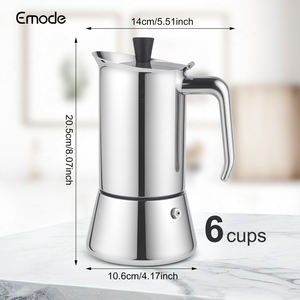 หม้อต้มกาแฟมอคค่าพ็อตสแตนเลส พร้อมวาล์วนิรภัยและด้ามจับทนความร้อน - Product Image 4