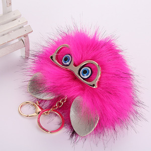 <span class=keywords><strong>Porte</strong></span>-clés pompon en fourrure <span class=keywords><strong>de</strong></span> <span class=keywords><strong>lapin</strong></span>, <span class=keywords><strong>lapin</strong></span>, hibou, <span class=keywords><strong>porte</strong></span>-cartes, 2020 - Product Image 5