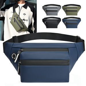 Men's Multi Functional Waist Bag Oxford Cloth Crossbody Bag For Outdoor Sports Travel Blue Gray Green Black - Product Image 1
