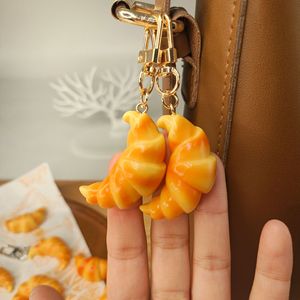 Sáng Tạo Croissant PVC Móc chìa khóa mô phỏng thực phẩm đồ chơi bánh mì kẹp thịt bỏng ngô bánh thực phẩm đồ chơi túi Mặt dây chuyền Keychain - Product Image 2