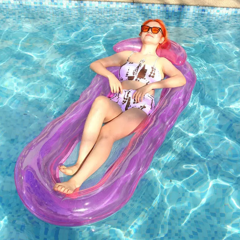 Flotador inflable para piscina, cama flotante inflable, balsas inflables, piscina, aire, tumbona flotante, hamaca de agua