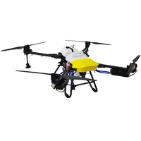 Drone de pulvérisation agricole hybride télécommandé, capacité 16L en fibre de carbone, 8 buses haute pression, prêt à voler