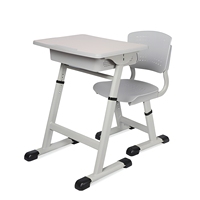 Mesa de Aula Tipo Z Individual, Cómoda, Muebles Escolares, Conjunto de Silla y Escritorio para Estudiantes, Hogar, Oficina, Sala de Estar