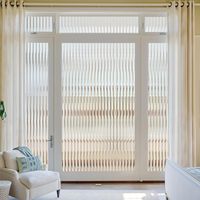 ORON DECO Mattierte PET/PVC Glasfolie Fenster-Sichtschutzfolie 3D Dekorative UV-Blockierende Selbstklebende Aufkleber für Badezimmer