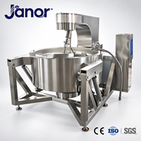 Marmite de cuisson industrielle automatique 400L avec agitateur planétaire, marmite à wok à double enveloppe / machine de cuisson électrique