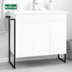Patas de Cocina y Baño Desmontables de Acero Inoxidable con Marco Negro de Diseño Industrial Contemporáneo Personalizado de Fábrica KAHNOS GJ-001 - Product Image 1