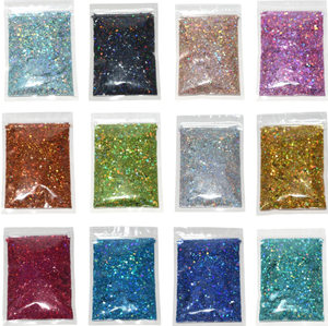 Bán Buôn Hot-Bán Sequins Sáng Đầy Màu Sắc Holographic Mix Chunky Long Lanh Trong Túi Hoặc Shaker Gói - Product Image 5